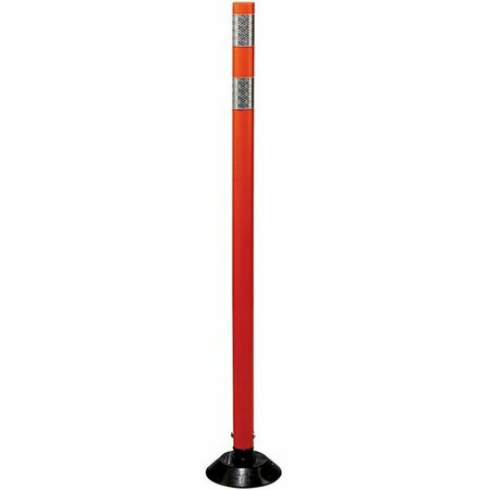 CORTINA SAFETY PRODUCTS 48'' Orange Tubular Marker Post with Black Base and Reflective Bands 04-48-OWG 4660448OWG